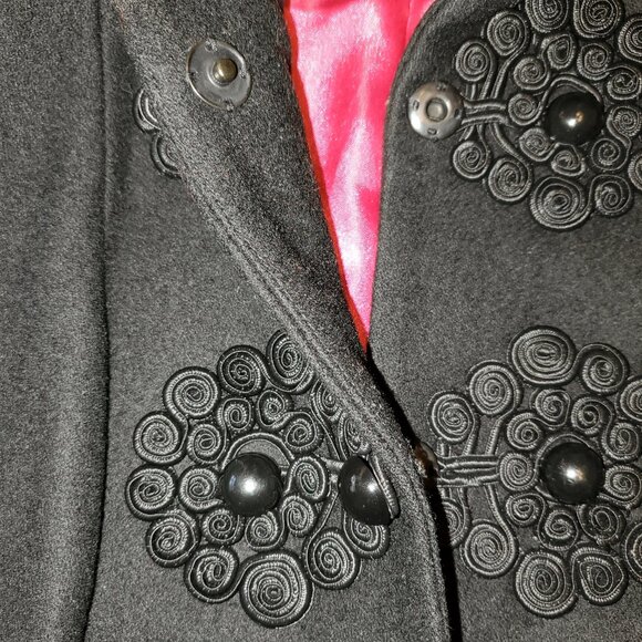 Anthropologie X Plenty by Tracy Reese Elimovna Embroidered Wool Peplum Coat - Picture 5 of 8